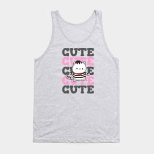 Cute Mime Cat Tank Top